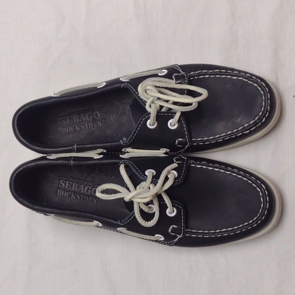 Sebago Black and White Loafers